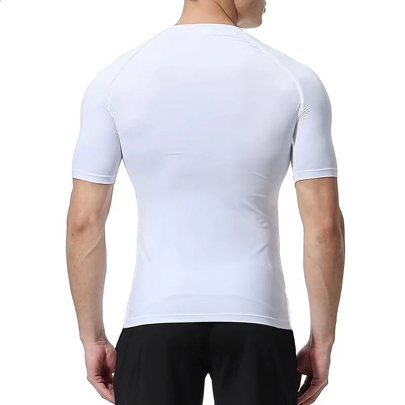 Graphic Print Short Sleeve Compression Shirt for Men Summer Athletic Quick Dry T-shirts Gym Workout Running Training Tees Top 250421