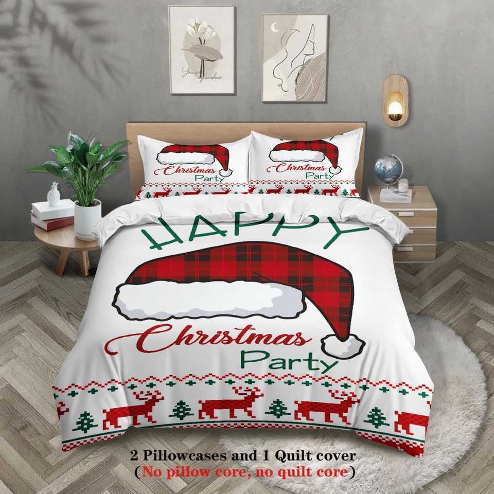 Christmas Christmas Bedding Set 3D Printed Duvet Cover Set Soft Single Twin Size Home Decor Birthday Gift For Kids Christmas Gift Bedroom Y251126