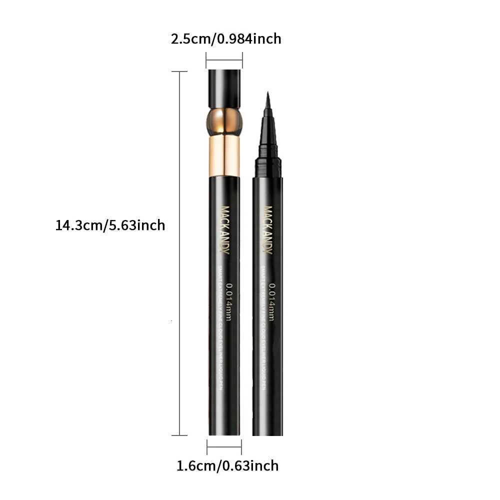 MACKANDY High Impact Easy Liquid Eyeliner Waterproof Long Lasting Smudge Resistant Eyeliner for Sensitive Eyes Vegan FormulaT251126