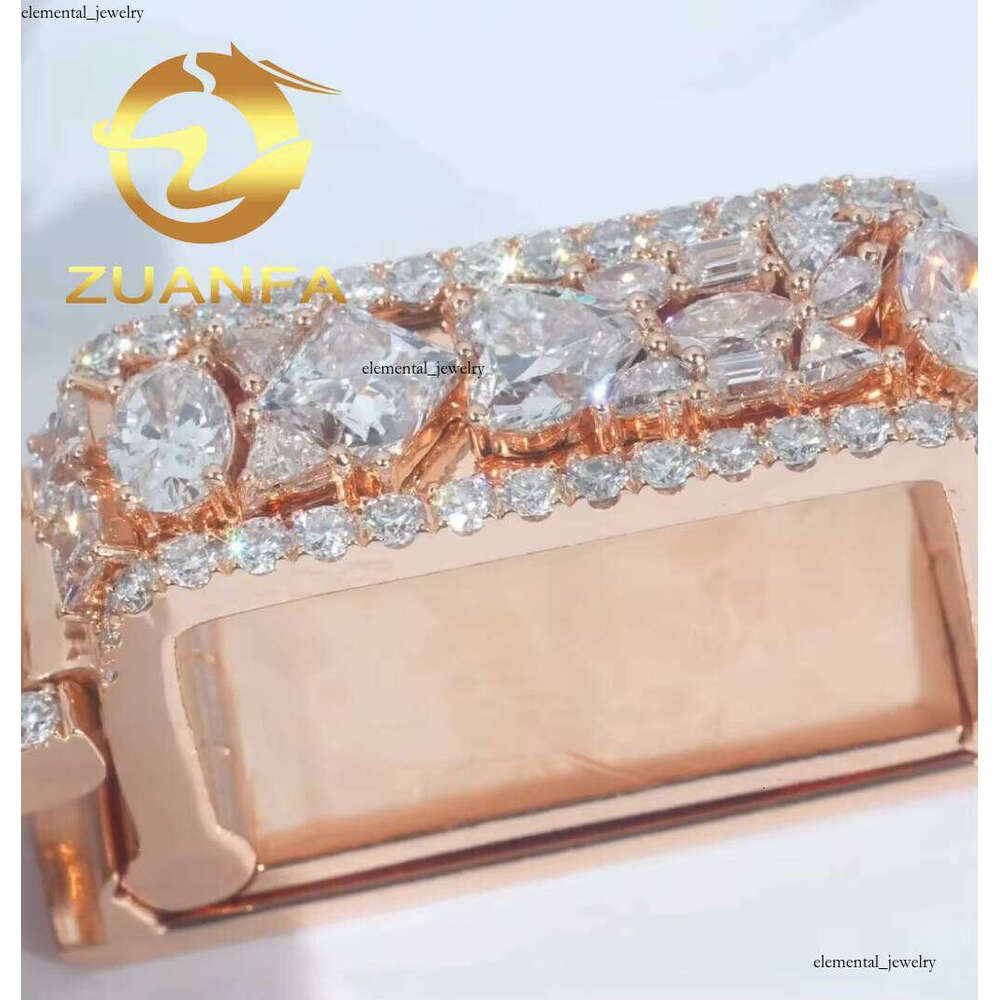 Ice out VVS Moissanite Hip-Hop Jewelry Chain Mixed Chalcedony Sier Ice Out Letter Pendant Passed Tester