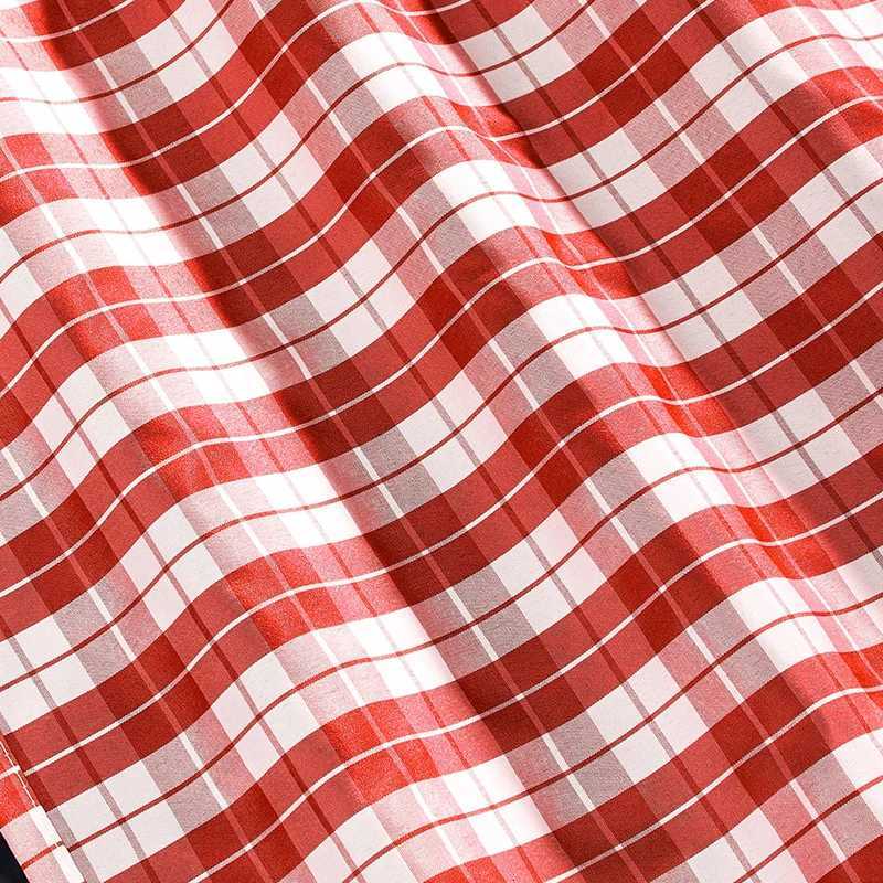 Curtain Christmas Pastoral Red/ Blue Plaid Short Curtains for Kitchen Window Treatments Kids Room Curtains for Bedroom Living Room Roman Blinds Y25112