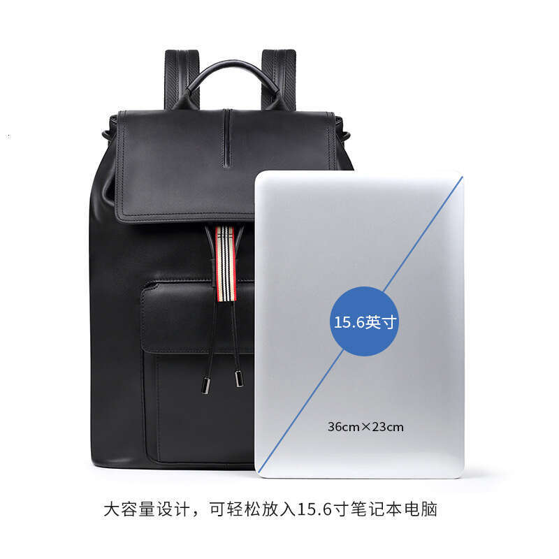 Luxury Bag Designer New Genuine Leather Fashion Casual Men S Large Capacity Waterproof Laptop Bag Top Layer Cowhide Backpack