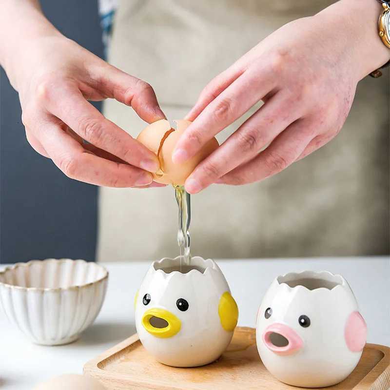 Egg White Separator Cartoon Shaped Ceramic Egg Yolk Separator Household Baking Tool Egg Liquid Filter Y251126