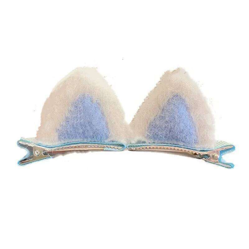 2Pcs/Set Cute Solid Rabbit Ears Clips for Baby Girls Handmade Kawaii Barrettes Kids Fashion Hair Accessories New Headwear Yellow