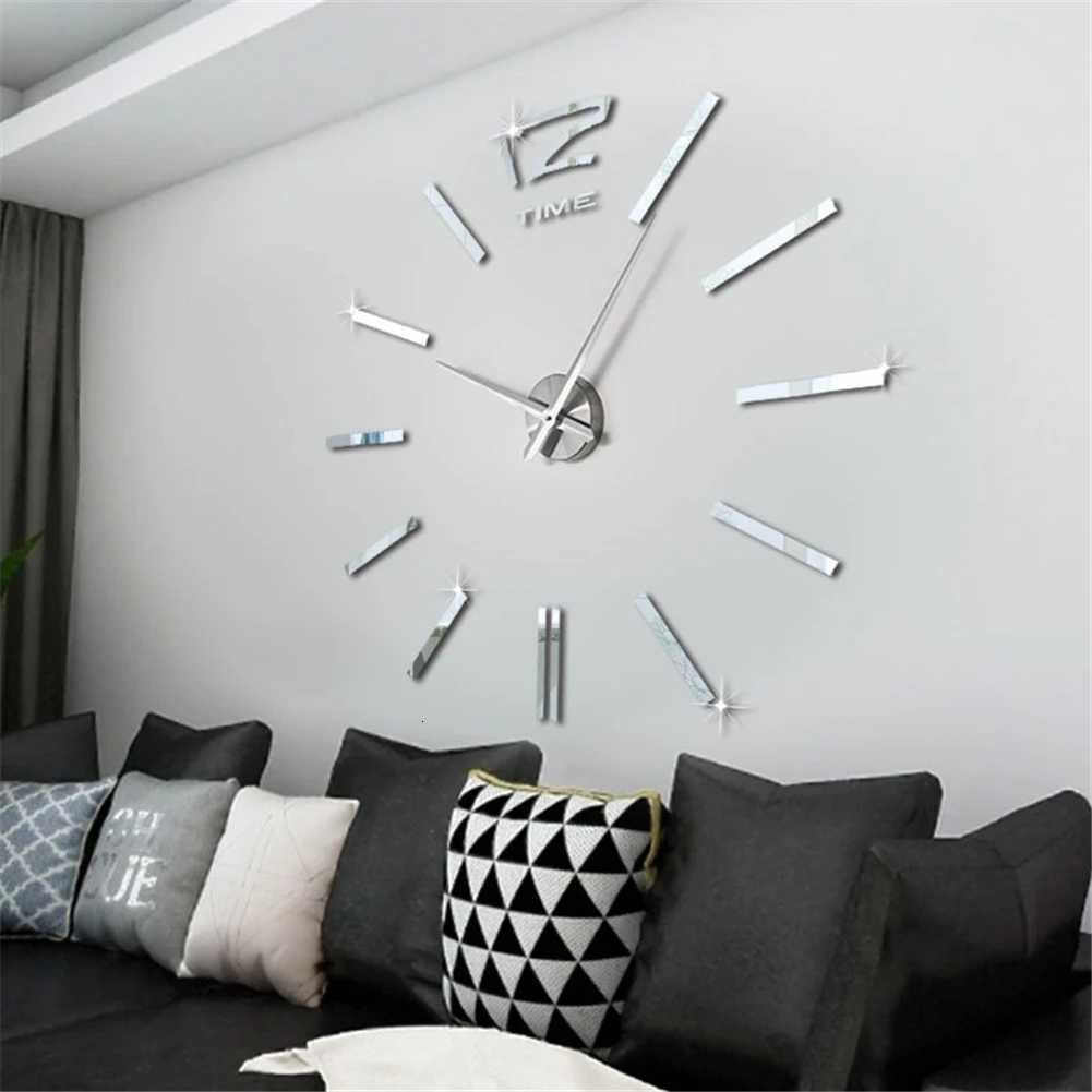 Antique Mini DIY Mirror Surface Clock Sticker Mute Wall Clock 3D Wall Watch Living Room Home Office Decor Christmas Gift C251126
