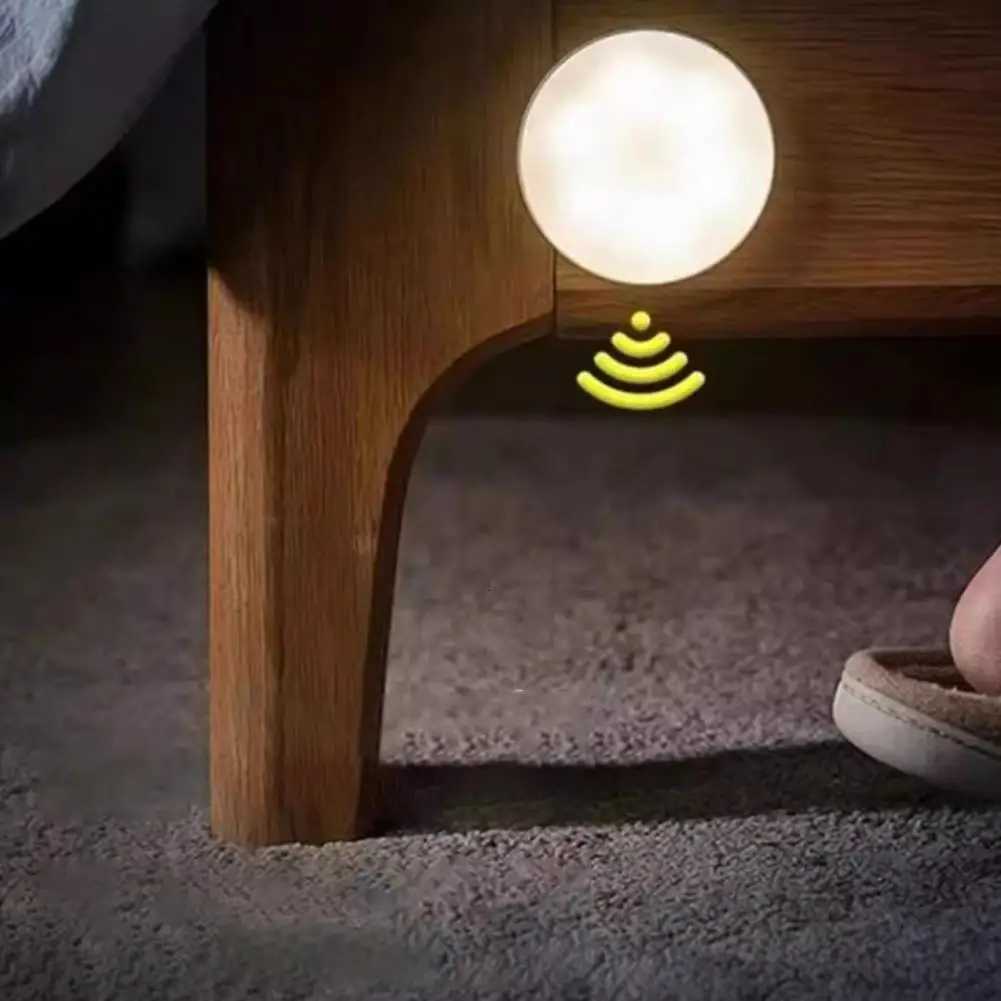 LED Night Light PIR Motion Sensor USB Rechargeable Night Lamp For Kitchen Cabinet Wardrobe Lamp Staircase Wireless Closet Light M251126