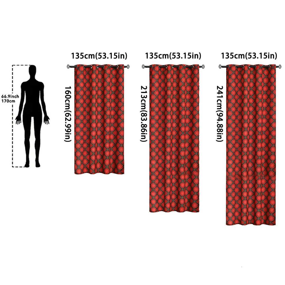 Curtain Christmas 2PCS Christmas Starry Sky Plaid Grommet Curtains Suitable for Christmas Holiday Decoration Y251126