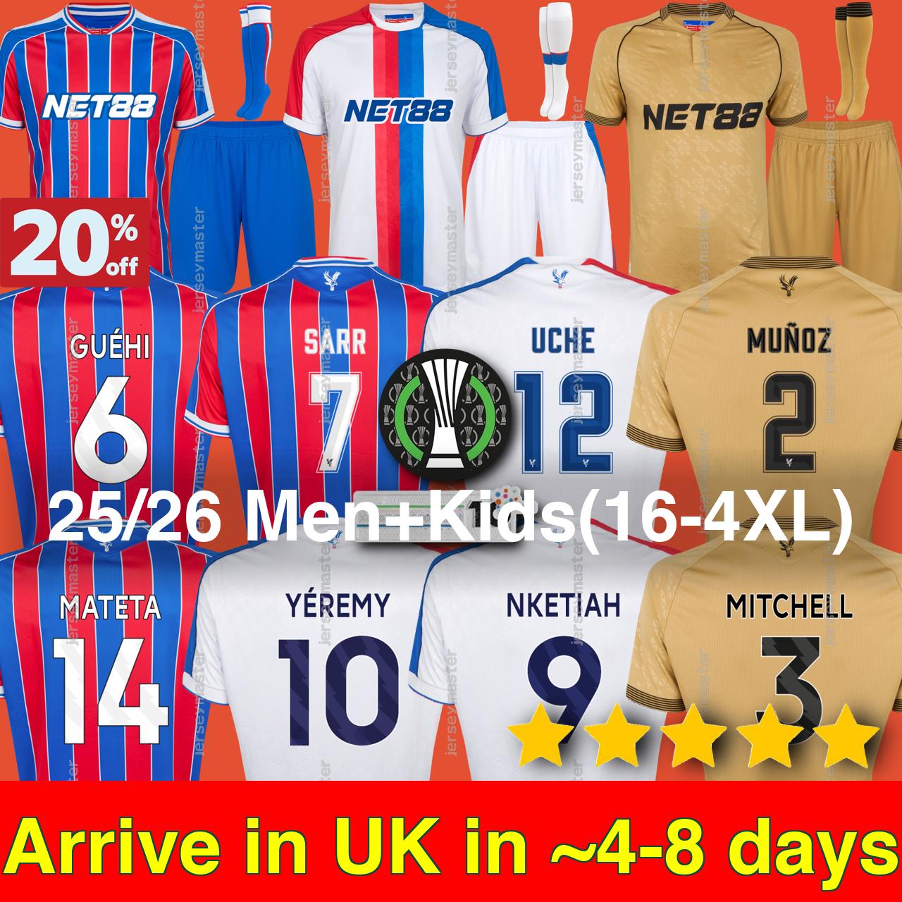 Crystal P 25 26 Soccer Jerseys ZAHA EZE J.AYEW home Top Football shirt Kit BENTEKE SCHLUPP MATETA EDOUARD GALLAGHER jersey uniforms LERMA DOUCOURE