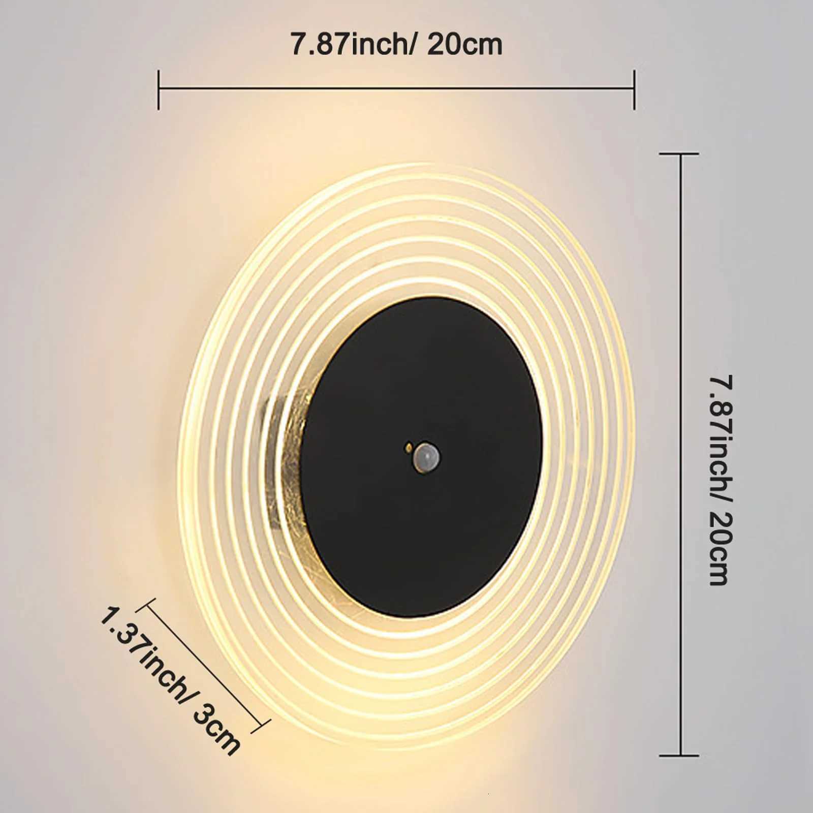 LED 4000mAh Wall Lamp Rechargeable with Motion Sensor Wall Lights Indoor Magnetic Wireless Wall Lamps Home Living Room Decor M251126