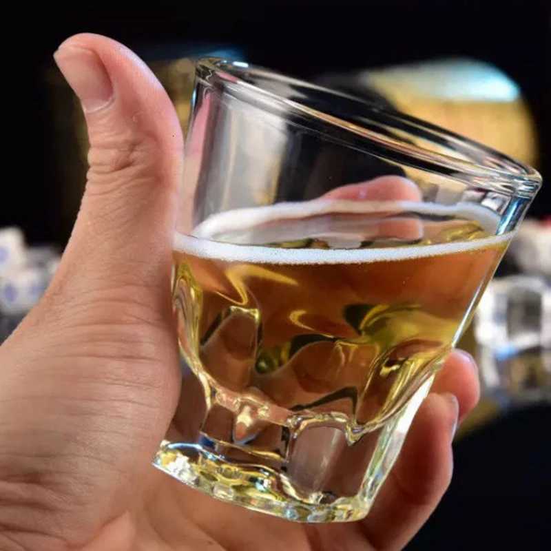 145ml Wine Glass Drinking Whiskey Cups Thick Bottom Spirits Cups Wine Tumblers Beer Mugs Tequila Spirit Glass Aesthetic Bottle C251126