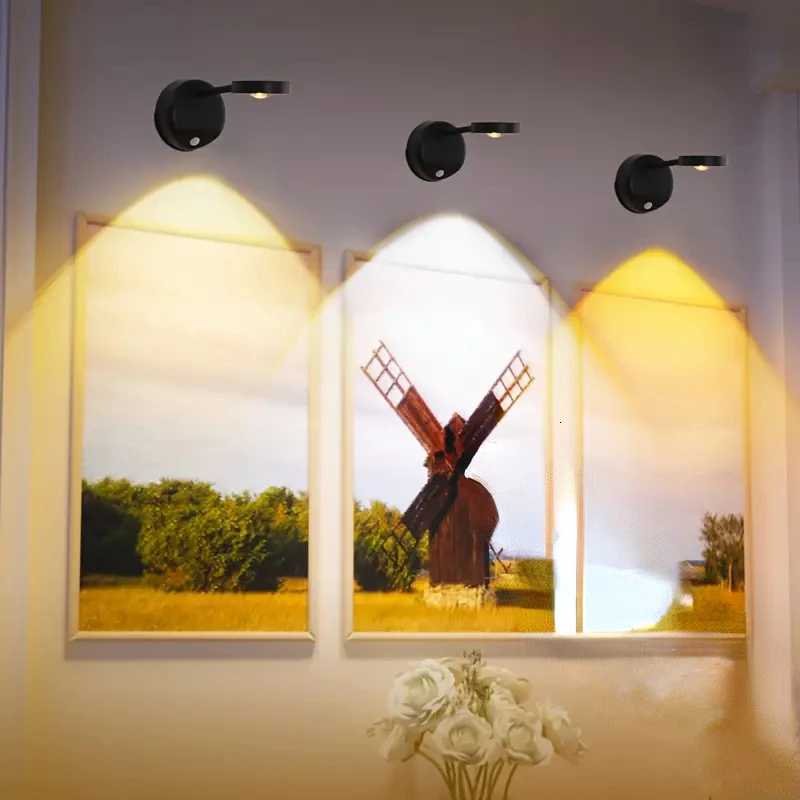 USB Rechargeable LED Wall Light with Motion Sensor Adjustable Brightness 3 Color Options Timer Infrared Control for Home Decor M251126