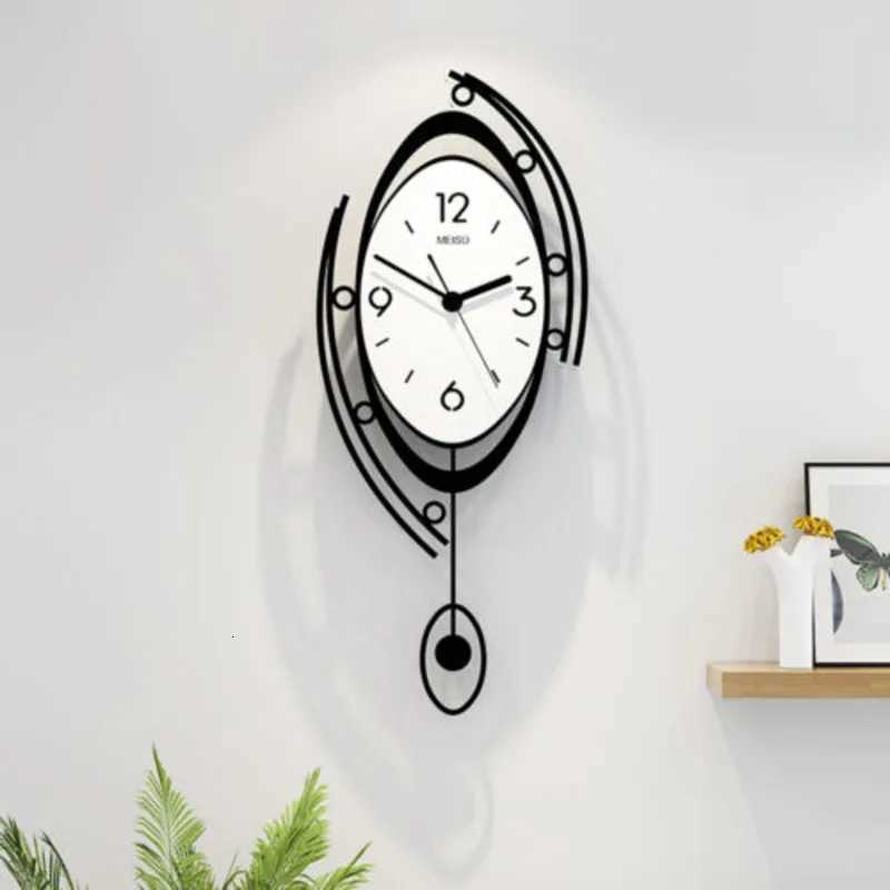 Modern Minimst Clock Design Nordic Silent Circular Pendulum Hanging Wall Clock Living Room Decoration C251126