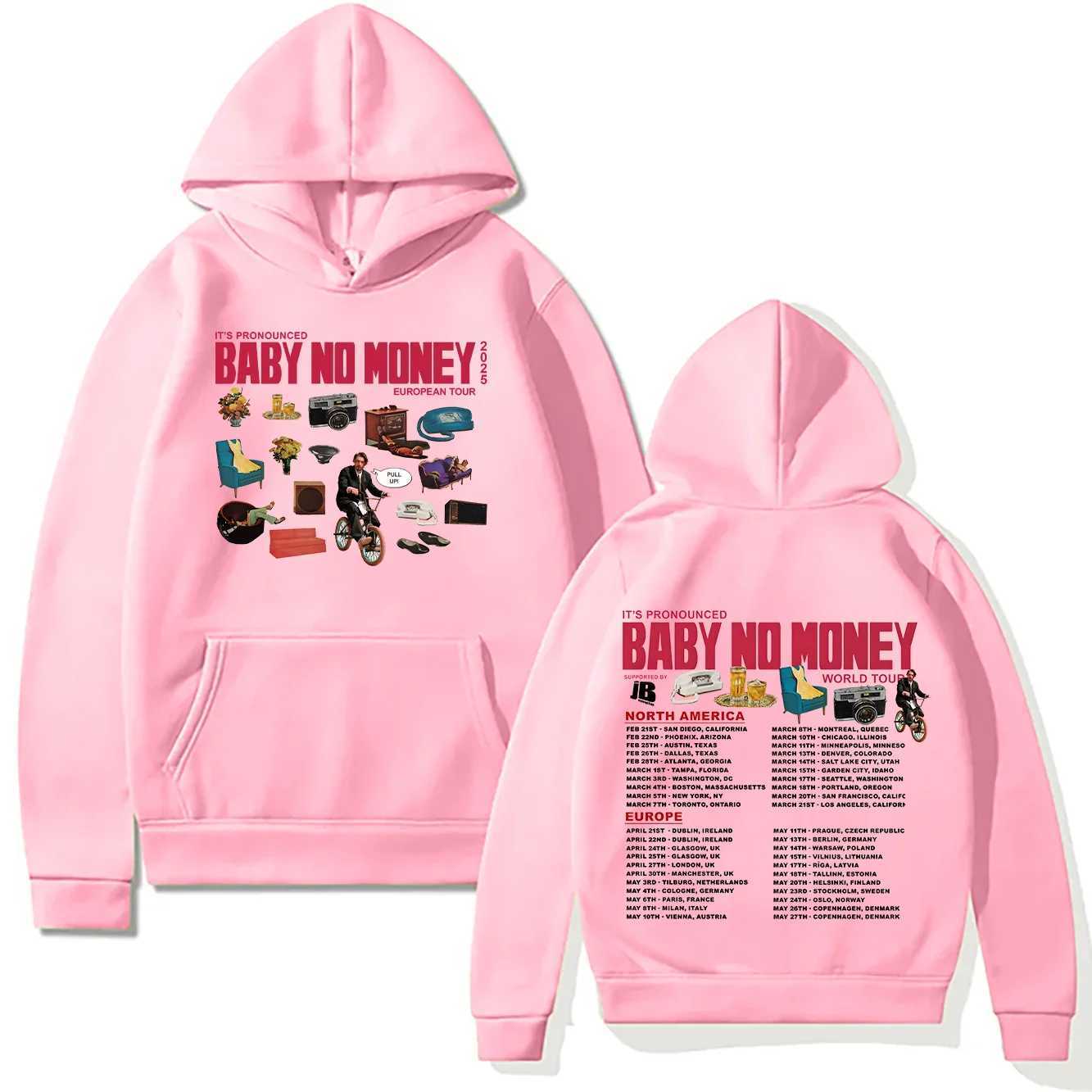 Bbno New Hoodies Its Pronounced Baby No Money European Tour 2025 Sweatshirt Men Women Pullovers Harajuku Creative Fall Clothes J251136