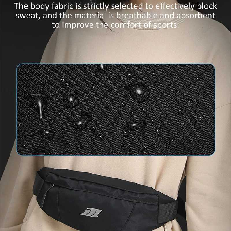 Men Outdoor Running Fitness Waist Bag Women Ultra-thin Elastic Sports Waterproof Close-fitting Mobile Phone Bag Crossbody BagsT251126
