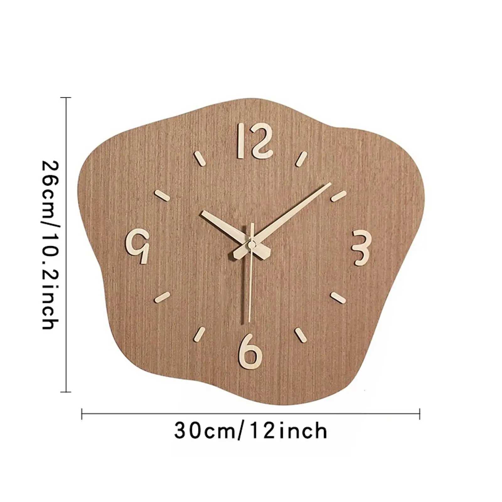 Wall Clock Irregular Clock Hanging Ornament Wall Decor for Dining Room Apartment C251126