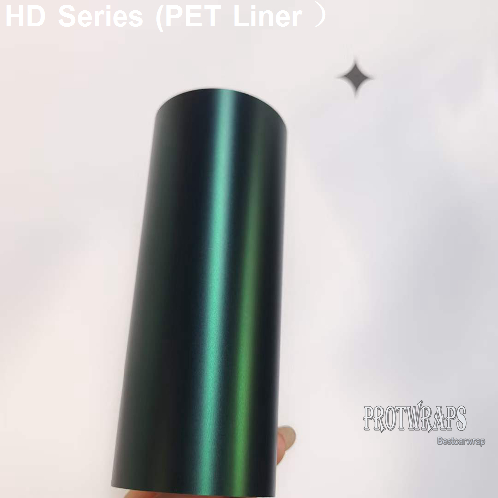 Premium PET HD Phantom Venom Green Satin Chrome Vinyl Wrap Sticker Whole Car Covering Film Foil Air Release 1.52*18m 5x59ft