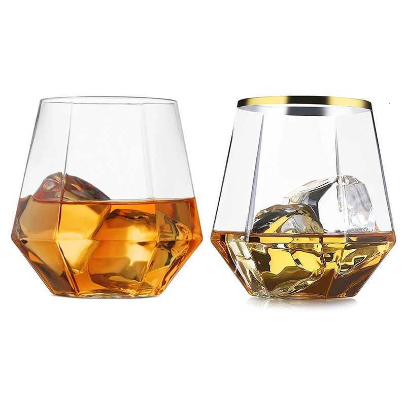 360ml Plastic Whiskey Cup Wedding Wine Glasses Drinkware Transparent Cocktail Glass Party Bar Club Drinking Tools Tea Coffee Mug C251126