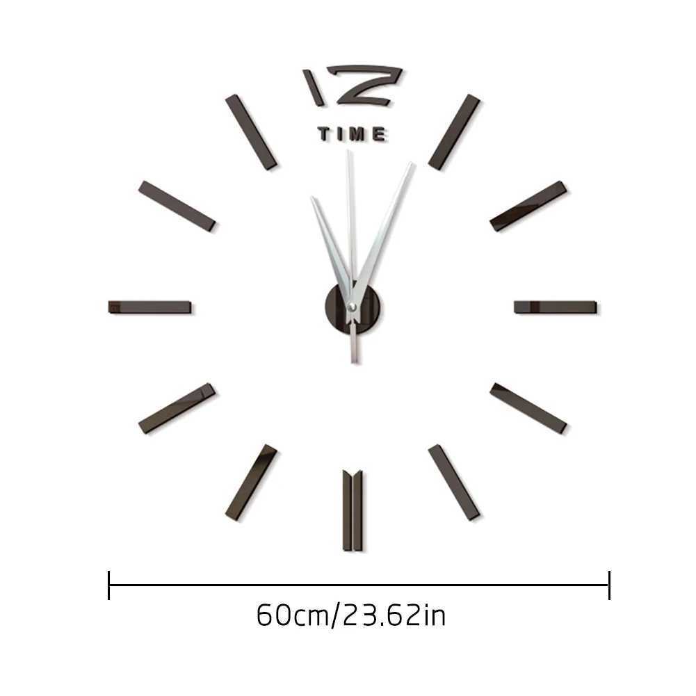 Antique Mini DIY Mirror Surface Clock Sticker Mute Wall Clock 3D Wall Watch Living Room Home Office Decor Christmas Gift C251126