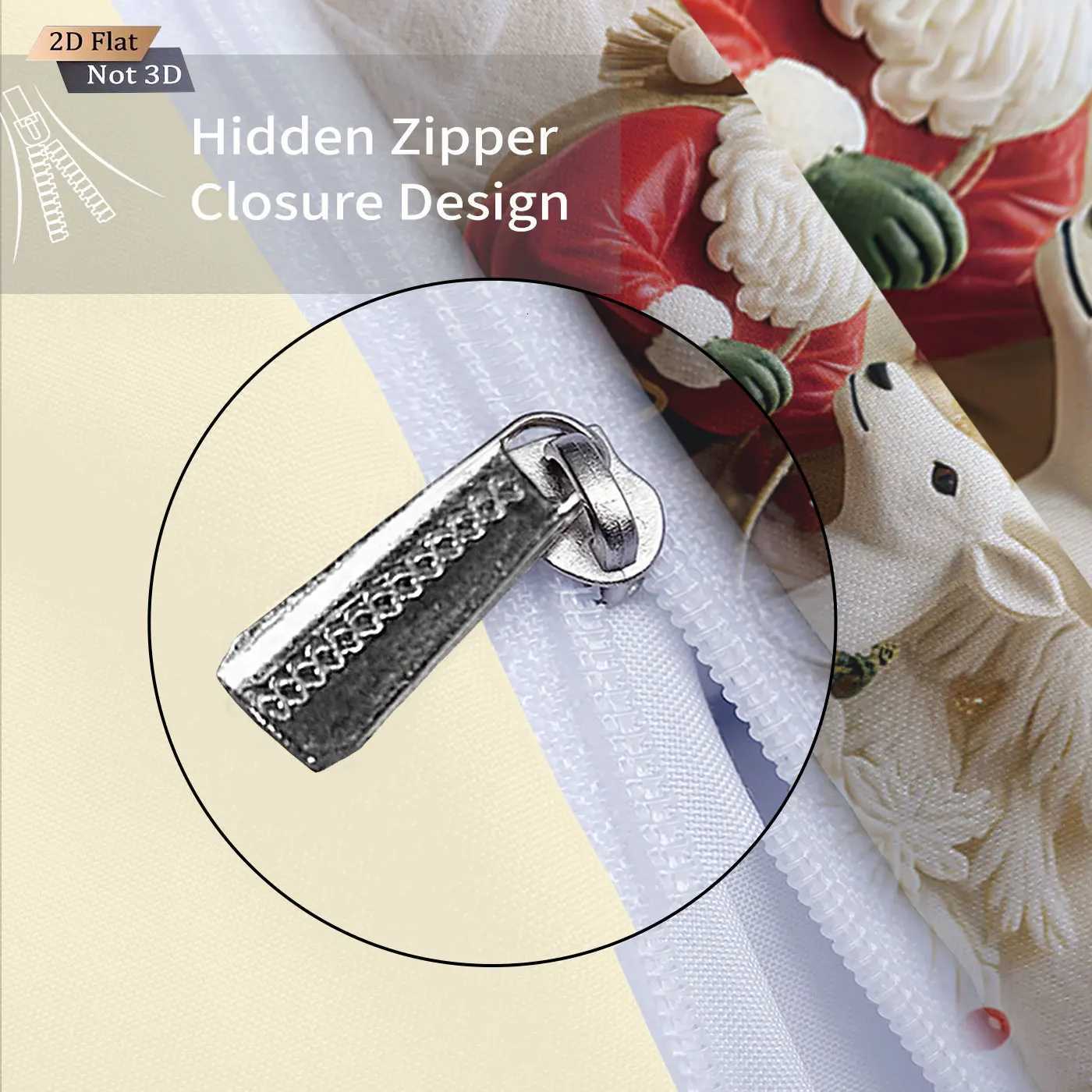 Christmas 3 imitation relief Santa Claus Merry Christmas print coreless bedding set multi size bedroom bedding decoration machine washable Y251126