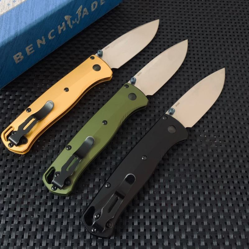 BM 535 Bugout Aluminum Handle Folding Knife D2 Hardness Blade Portable Camping Outdoor Utility Survival Knives EDC