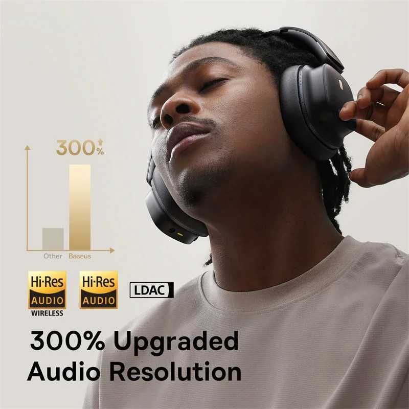 Baseus ANC Wireless Headphone Hi-Res LDAC Headset 54 BISA Pro Spatial Audio 50mm Driver Overhead Earphone Bowie 30MaxM251126