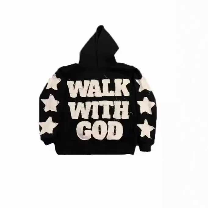 Hip Hop Style 3D Printed Hoodie Sweatshirt Unique Design Star Letter Print Personalized Trendy Chinese Brand Womens Clothing J251136