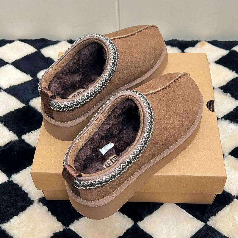 2025 MEOD designer tazz slipper Snow Boots Womens leather fur Shoes Fur-lined winter boots Autumn and Winter Thickened platform Thick Bottom dh9111860