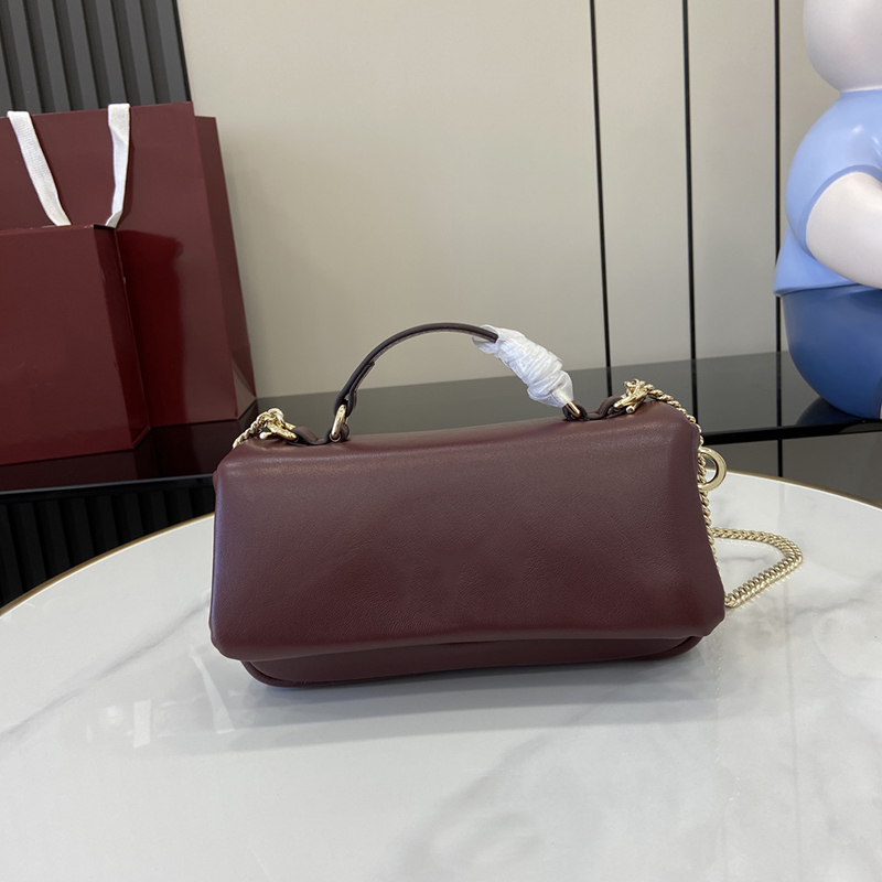 Women's Mini Shoulder Bag - Genuine Sheepskin Chain Crossbody Handbag with Leather Strap G302