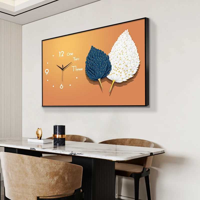 Large Size Abstract Aluminum Alloy Frame Artwork Wall Clock Muted Quartz Clock for Home Decorliving Roombed Room Dcor C251126