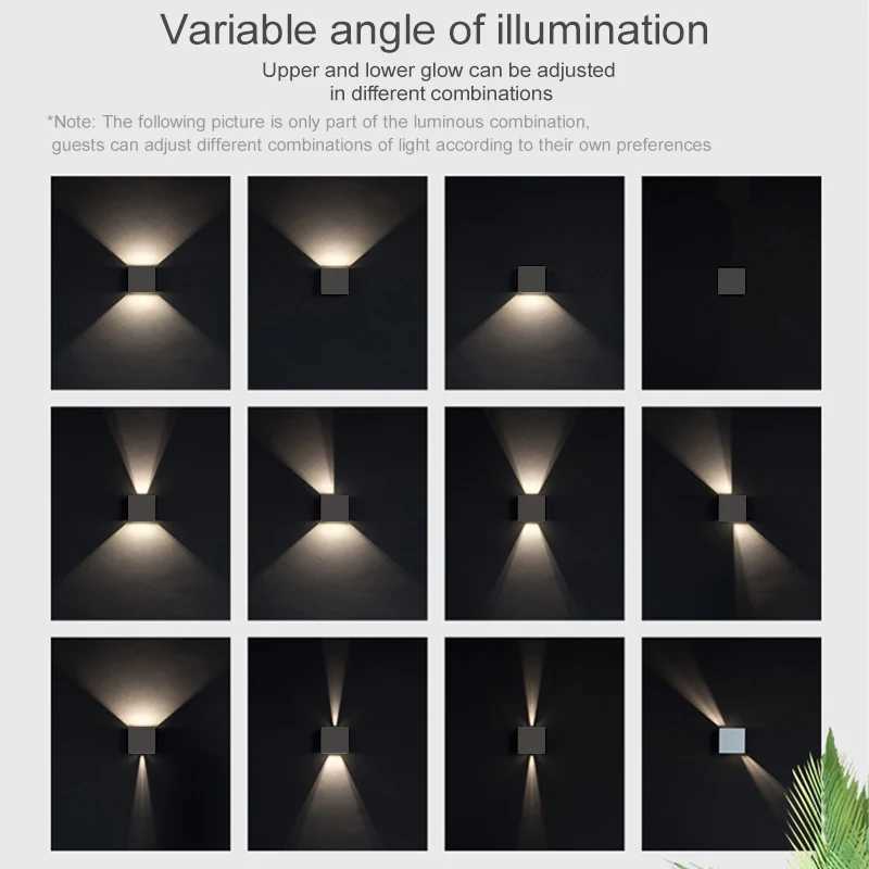 LED Wall Lamps 7W Cold White Warm White Waterproof Outdoor Interior Modern Nordic Square Wall Lights For Indoor Garden Corridors M251126