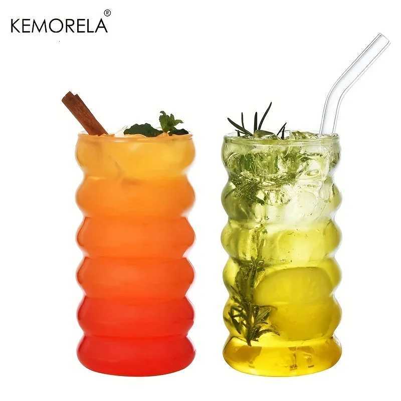 Creative And Transparant Glass Cup Heat-resistant Tumbler Drinkware Tea Juice Milk Coffee Mug Home Water Glasses Ripple Mug C251126