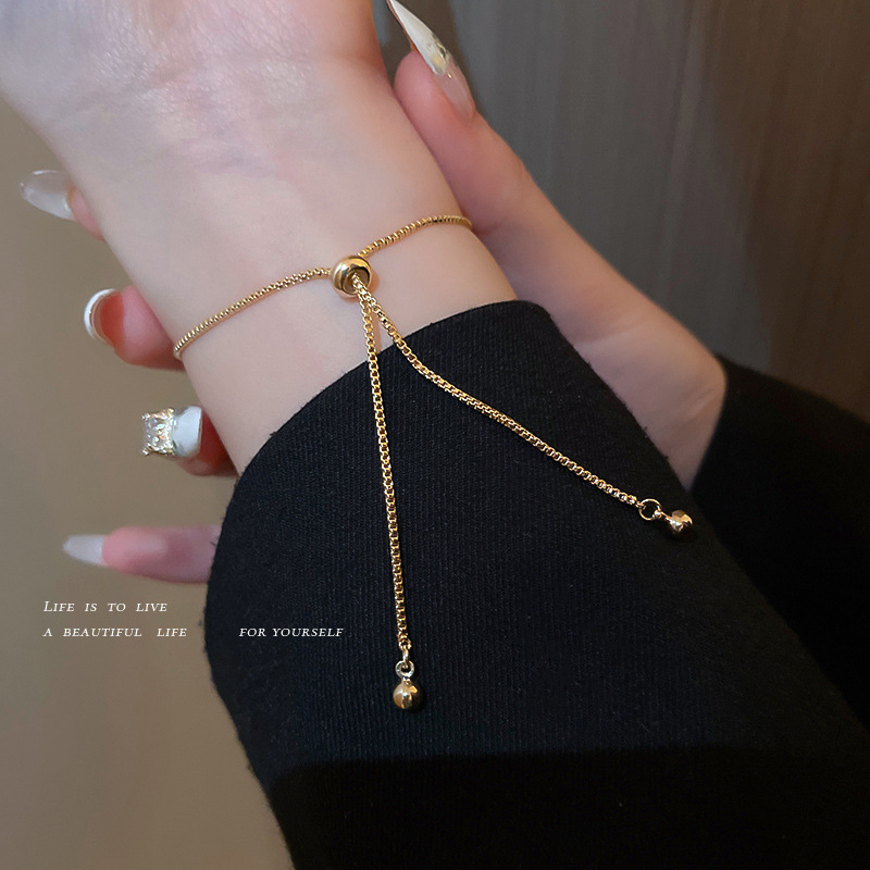 Real Gold Plated Korean Style Trendy Summer New Fashion Super Fairy Temperament Inlaid Diamond Cat's Eye Stone Petal Flower Bracelet Jewelry - view 4