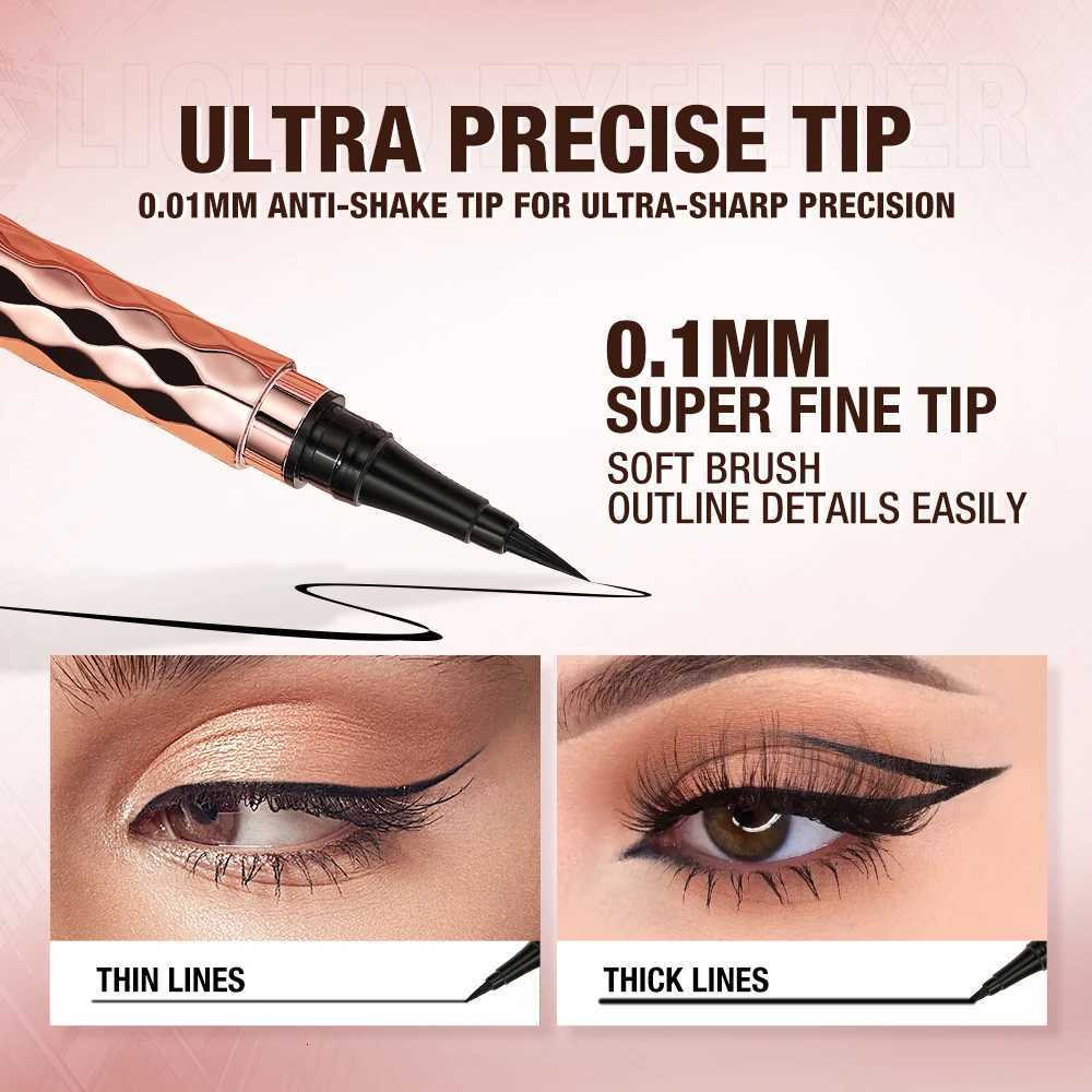 OTWOO Eyeliner Pencil Liquid Eye Liner Waterproof Smudge Proof Quick Drying 12 Hour Wear Ultra Fine Black Eyeliner for ArrowsT251126