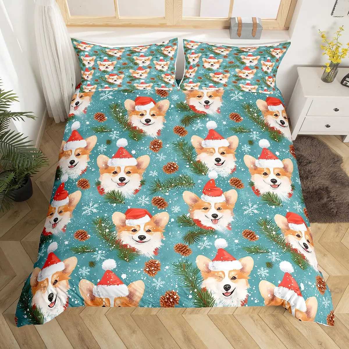 Christmas Christmas Duvet Cover Boys Girls Twin Queen Christmas Tree and Snowman Bedding Set Ultra Soft Winter Snowflake Comforter Cover Y251126