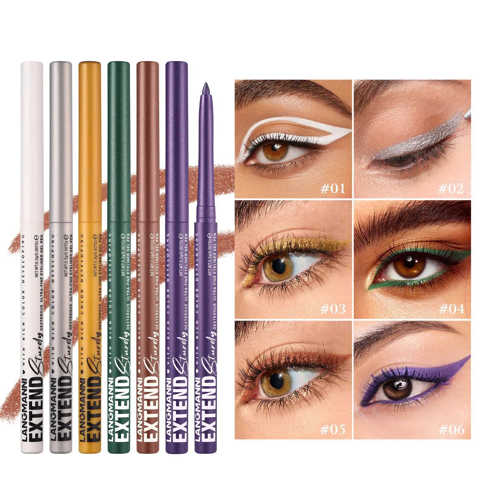 12 Colors Soft Crayon Ultra-fine Eyeliner Gel Pencil Shimmer Matte Black Red Brown Eyeliner Easy Wear High Pigment Eye MakeupT251126