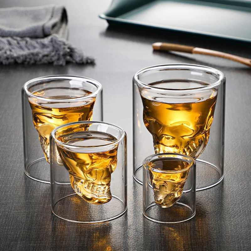 Wine Cup Glasses Of Wine Crystal Cocktail Glasses Whisky Barware Beer Drinkware Drinking Coffee Mugs Double Bottom Mug Glass Cup C251126