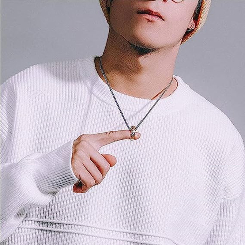 Star Lord of the Rings Stainless Pendant, Film and Teion Accessories, Good Friends, Titanium Steel Ring, Necklace, Dual Use