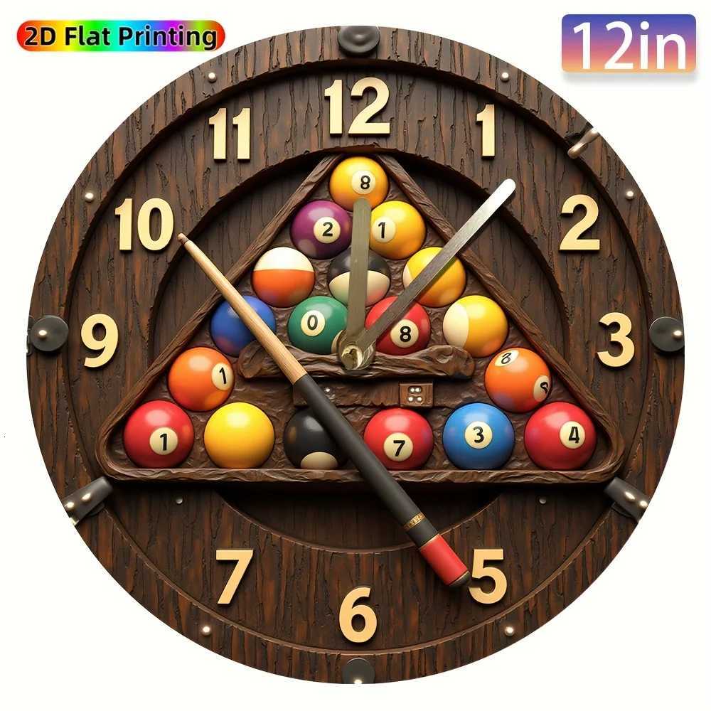 Billiard Ball Design Silent Acrylic Wall Clock - Modern Home Decor for Living Room Bedroom Kitchen Office - Unique Gift for V C251126