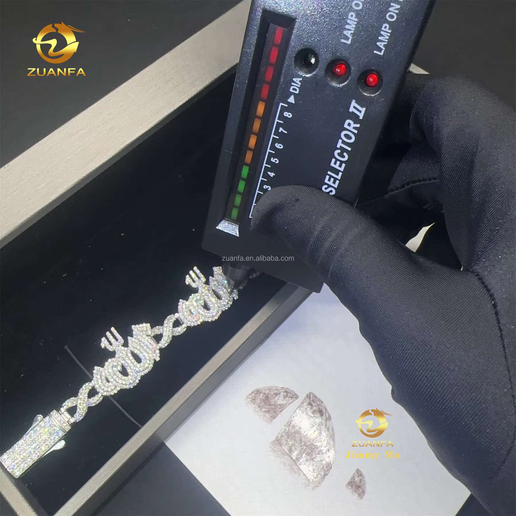 Unique Design Fashion Style Customized S925 Silver Jewelry Iced Out Men VVS Moissanite Allah Miami Infinity Cuban Link Bracelet