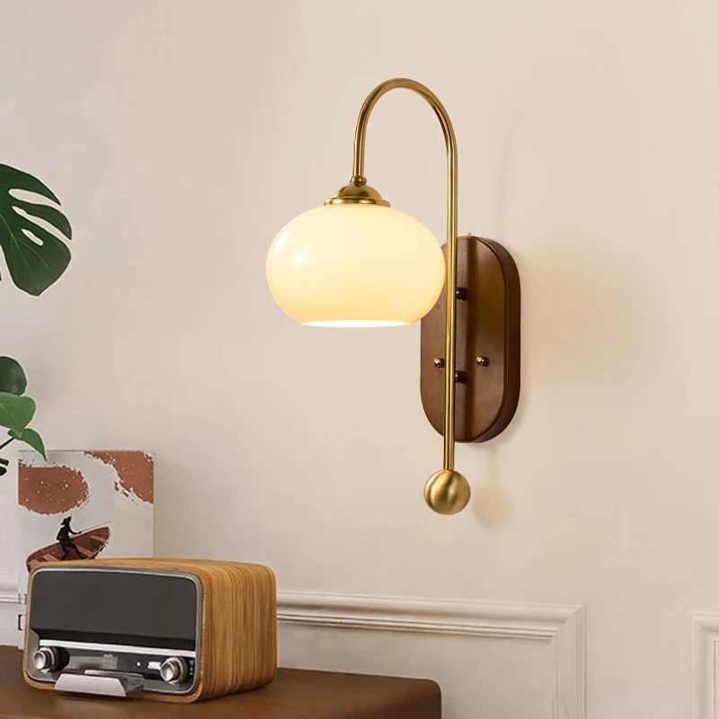 Lomin Retro Wall Lamp Luxury vintage Glass Wall Light Living Room Background staircase Hallway Antique Bedroom Bedside sconce M251126