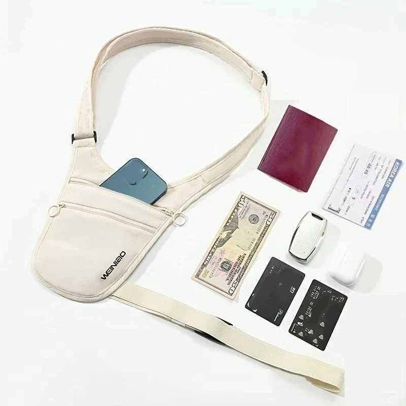 1Pc Polyester Travel Anti-Theft Waist Bag with RFID Blocking Hidden Passport Wallet for Europe Tours Secure Crossbody PouchT251126