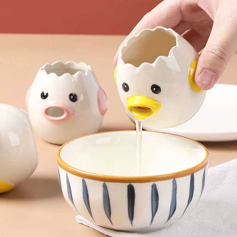 Egg White Separator Cartoon Shaped Ceramic Egg Yolk Separator Household Baking Tool Egg Liquid Filter Y251126