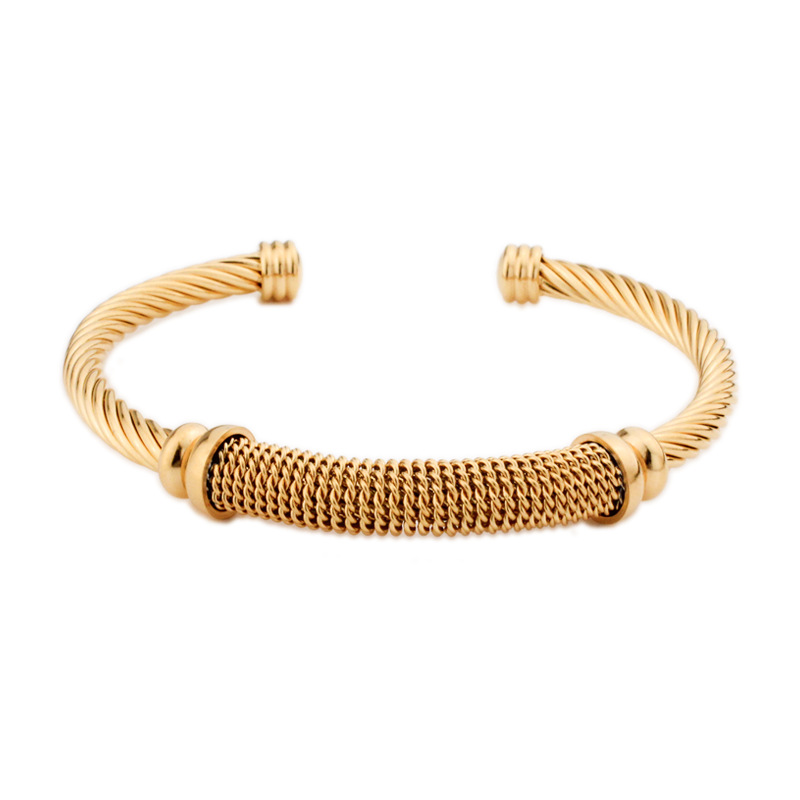 hip-hop punk titanium steel wire bracelet designer bracelet women luxury jewelry gold mens bracelet designer silver bracelet men love bracelet bangle  - view 6