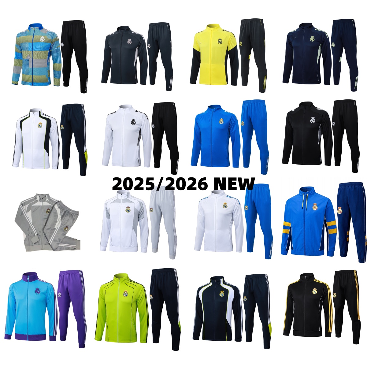 2025 2026 Reales Madrides jacket tracksuit long training suit kit uniform Children adult sweatshirt Sweater sets Pparis Ssaint InterR Mmilan
