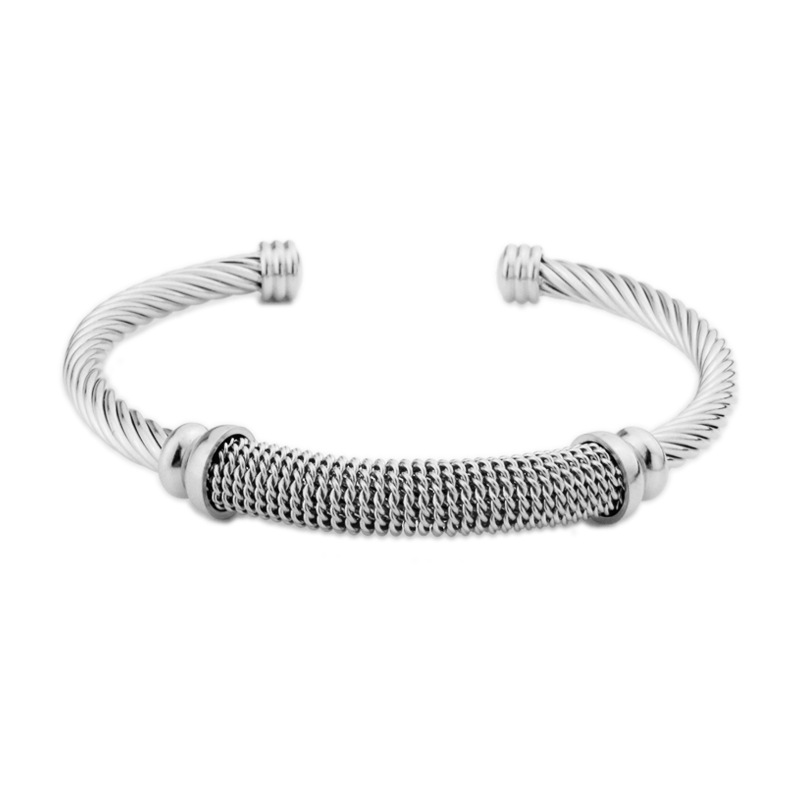 hip-hop punk titanium steel wire bracelet designer bracelet women luxury jewelry gold mens bracelet designer silver bracelet men love bracelet bangle  - view 5
