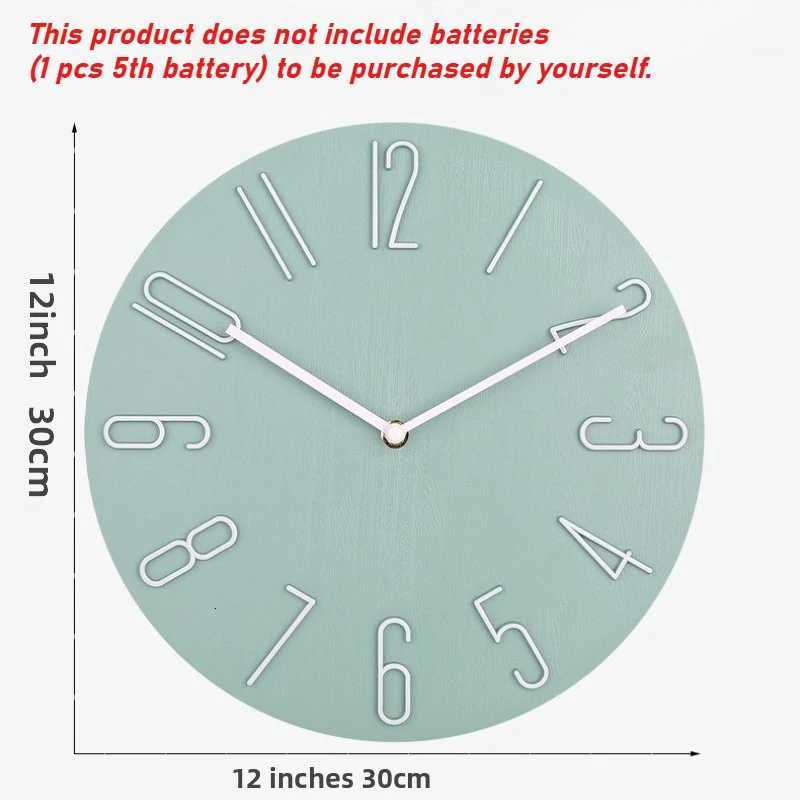 30cm Wall Clock Black Battery Operated Silent Non Ticking Simple Minimst Rose Gold Numbers Clock Decorative Home Wall Clocks C251126