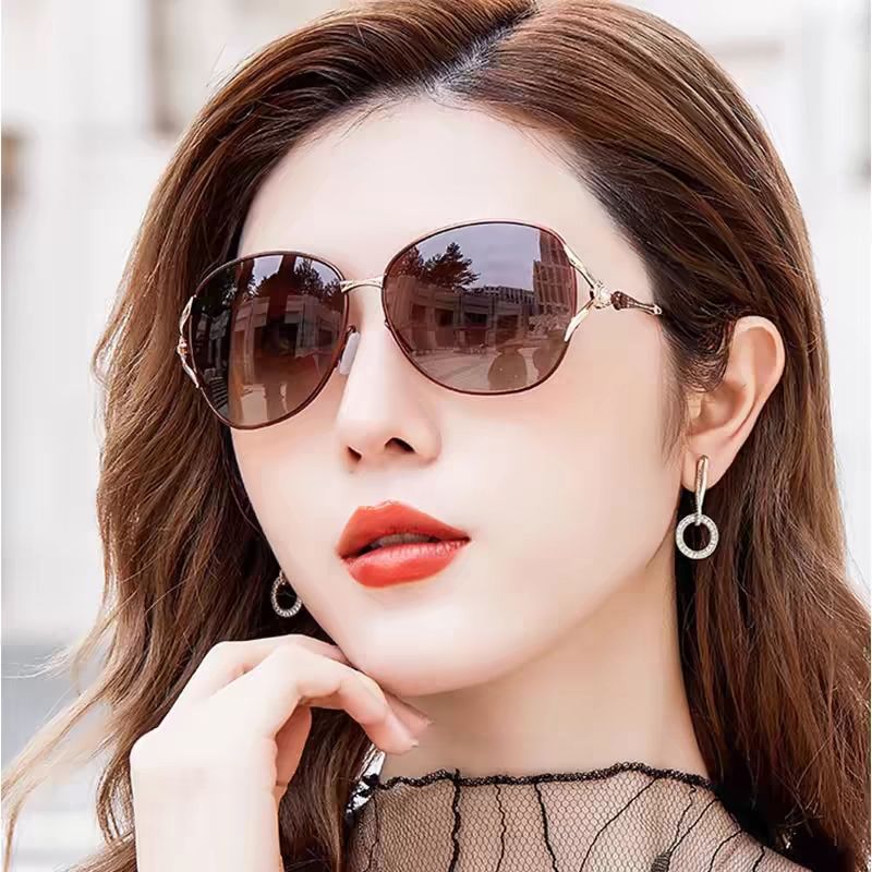 Designer Sunglasses Women Sunglasses Polarized Sunglass Round Frame Sunglasses Luxury Goggle Pilot Alloy Frame UV400 Eyewear K9190