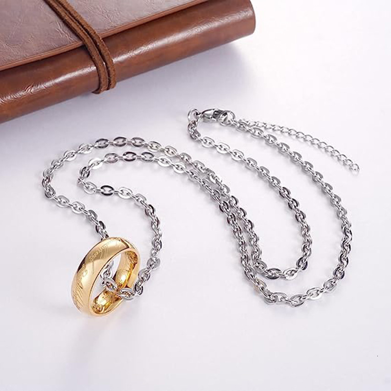 Star Lord of the Rings Stainless Pendant, Film and Teion Accessories, Good Friends, Titanium Steel Ring, Necklace, Dual Use