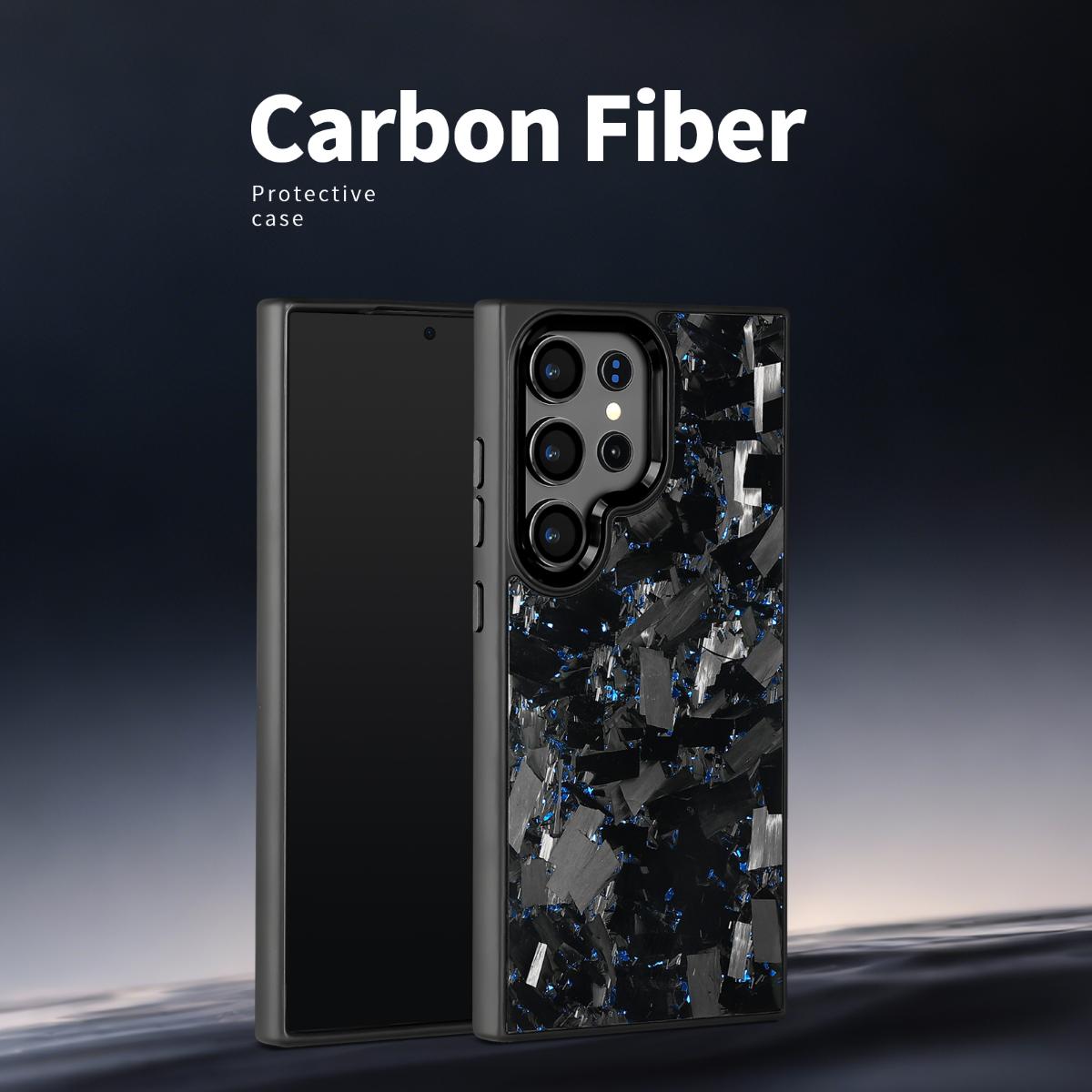 Metal magnetic carbon fiber mobile phone case for samsung S25Ultra S24Plus/S23