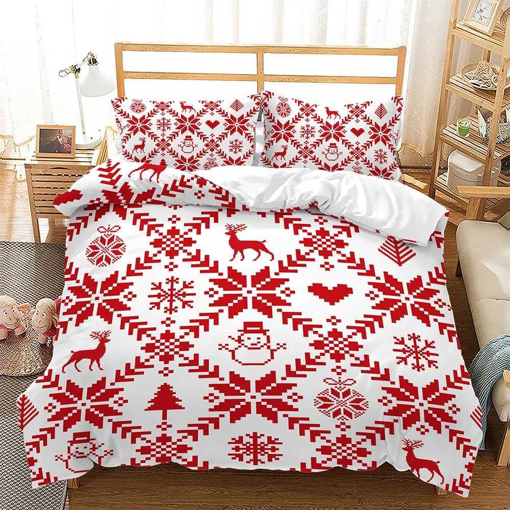 Christmas Christmas Duvet Cover Cartoon Merry Chirstmas Double Christmas Element Theme Celebrate Christmas for Friend Holiday Gifts Queen Y251126